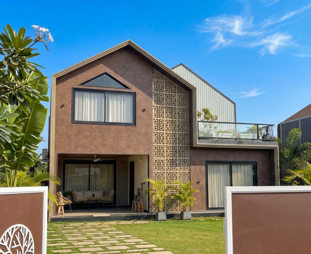 3 BHK villa exterior at Beverly Hills